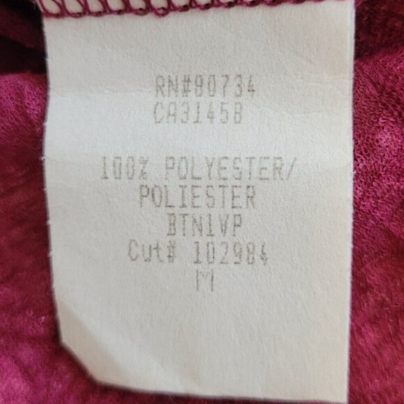 Vintage Y2K 90s Deadstock Rave Burgundy crinkle tank top size M - Picture 8 of 9